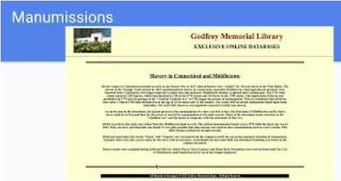 Middletown Manumissions Database, (Our Winning SLAM entry 2022)